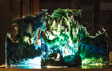 pâte de verre with LED lights